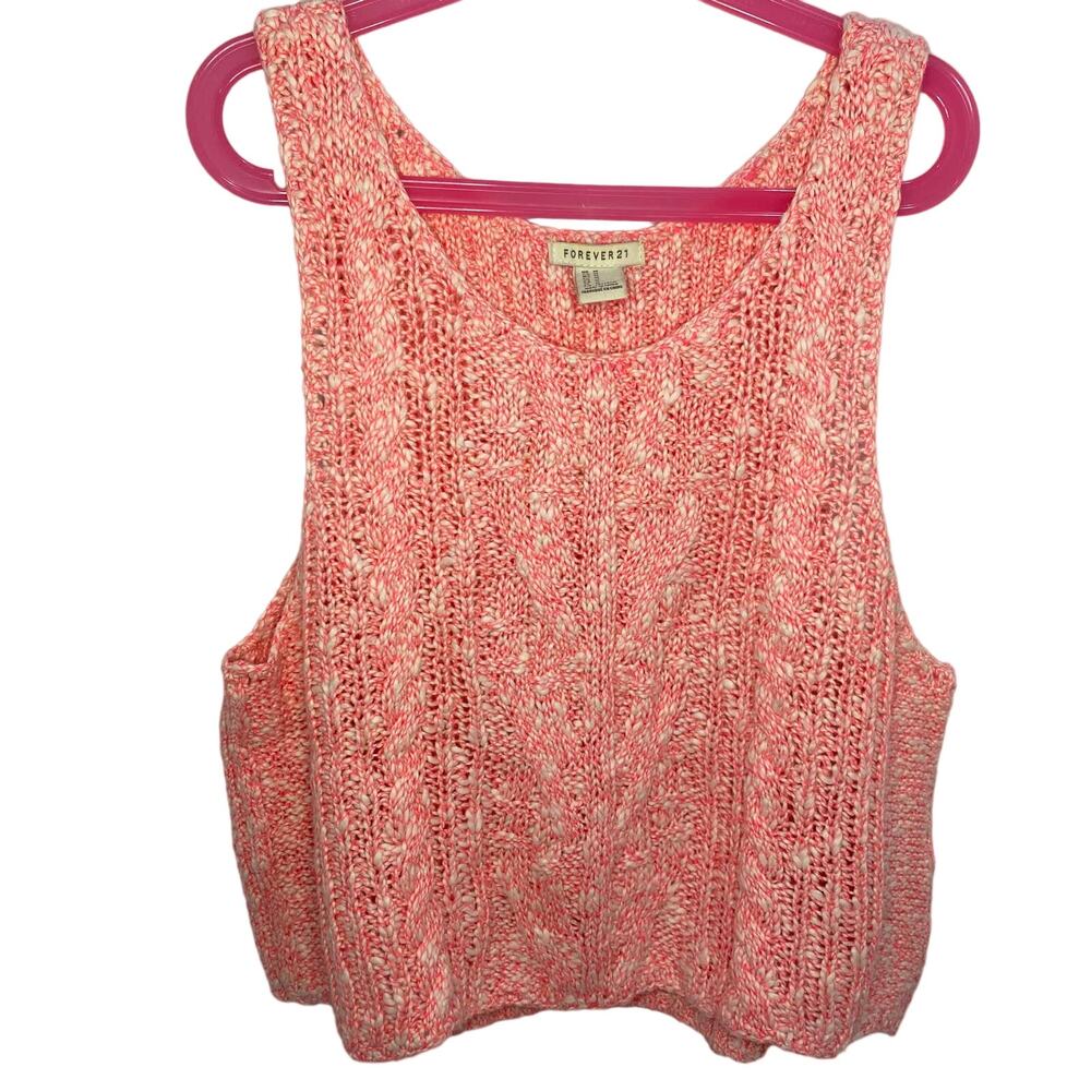 Forever 21 knit pink crop top Size Medium